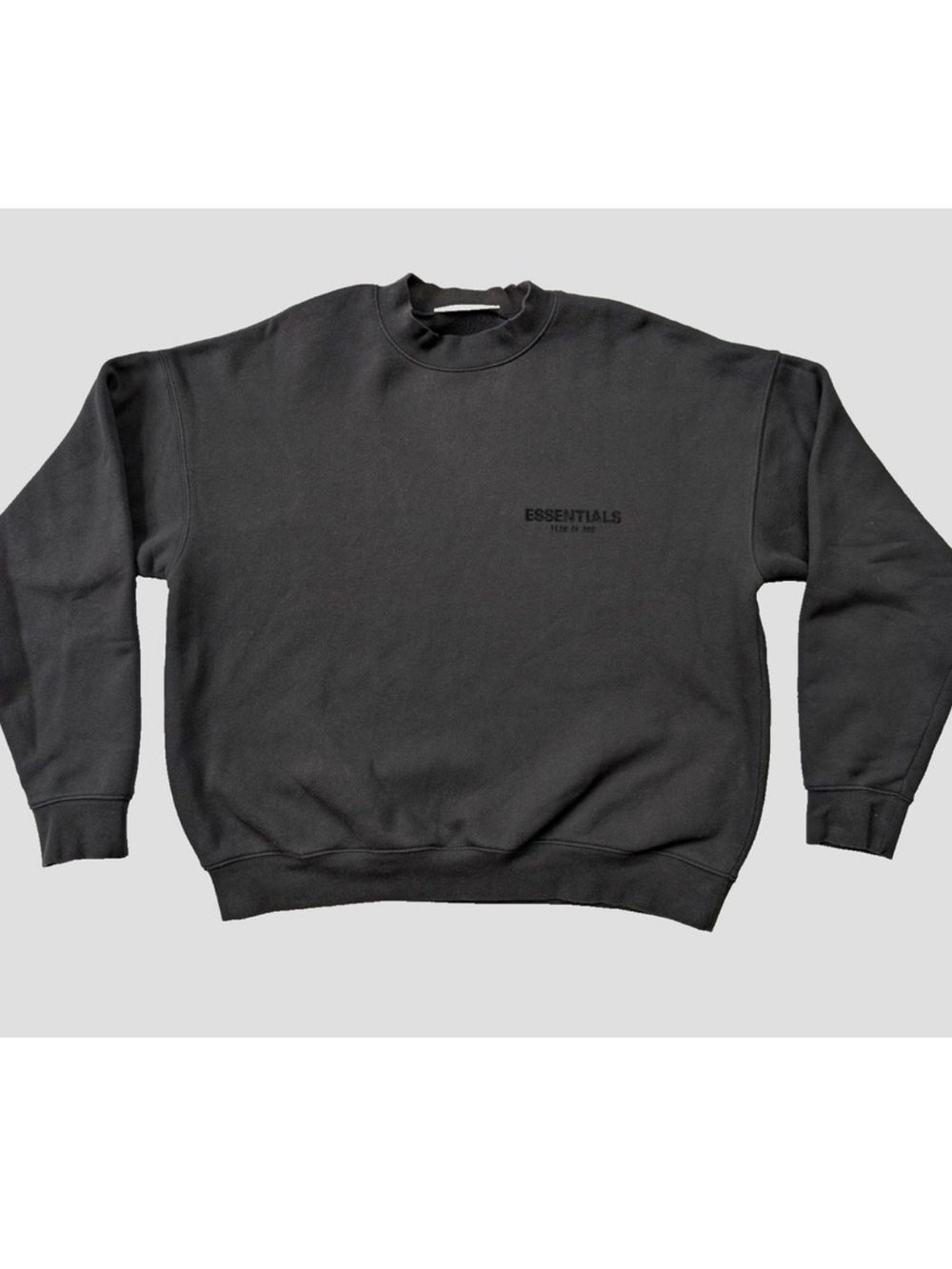 Fear of God Essentials Black Crewneck Sweatshirt